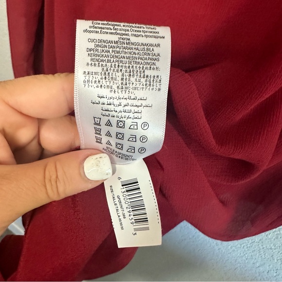 BCBGeneration MEDIUM Ruffle Sleeve Tent Dress NEW WITH TAGS Burgundy/Maroon CUTE - Picture 14 of 14